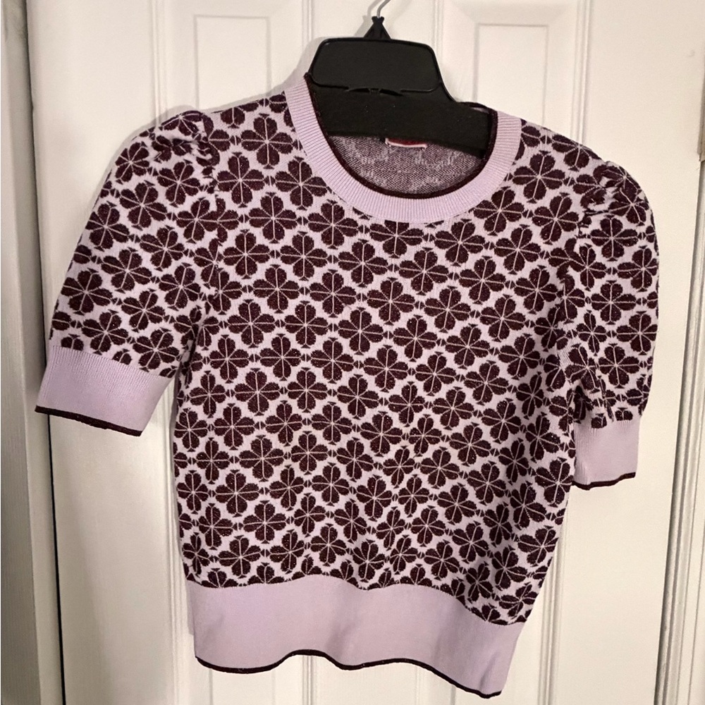 Kate Spade Flower Puff Sleeve Sweater
